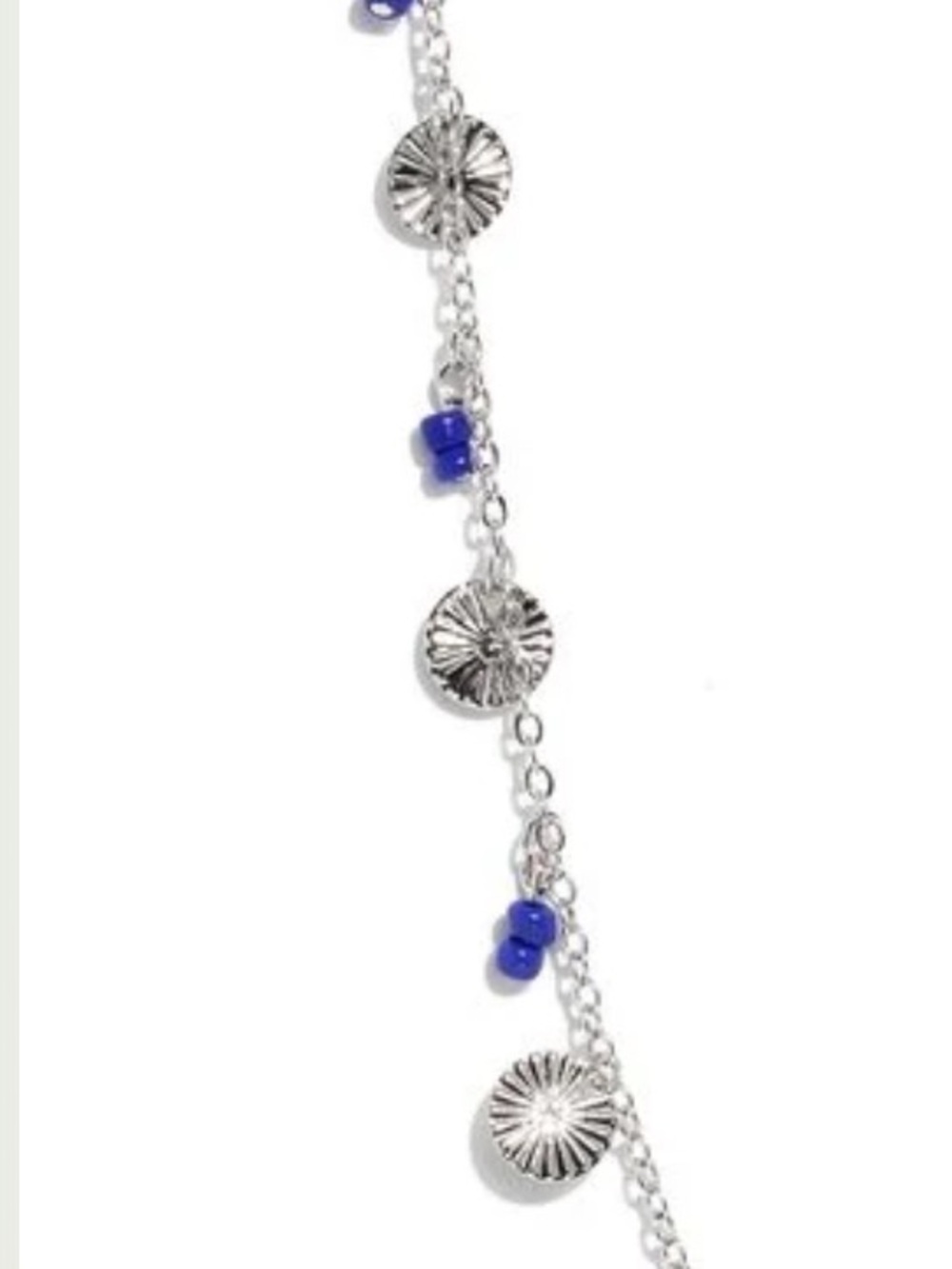 🔵🔵🔵 “SAND DOLLAR SASS” BLUE NECKLACE WITH EARRINGS ~ PAPARAZZI❗️ 🔵🔵🔵 - Picture 4 of 7